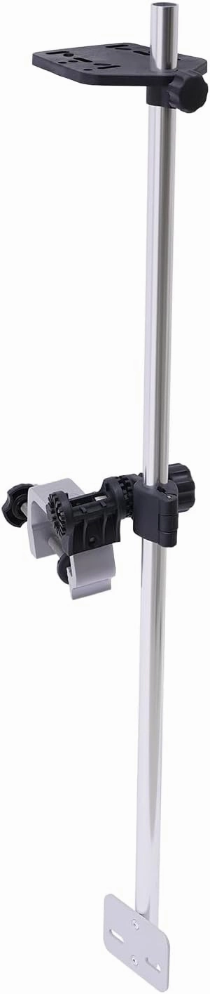 Aluminum Alloy Portable Fishfinder Bracket,Adjustable Fish Boat Finder Bracket with Knob Fixing Smooth Edges,Universal Transducer Bracket with Fish Finder Mount for Fishing Boats,Canoes&Kayaks