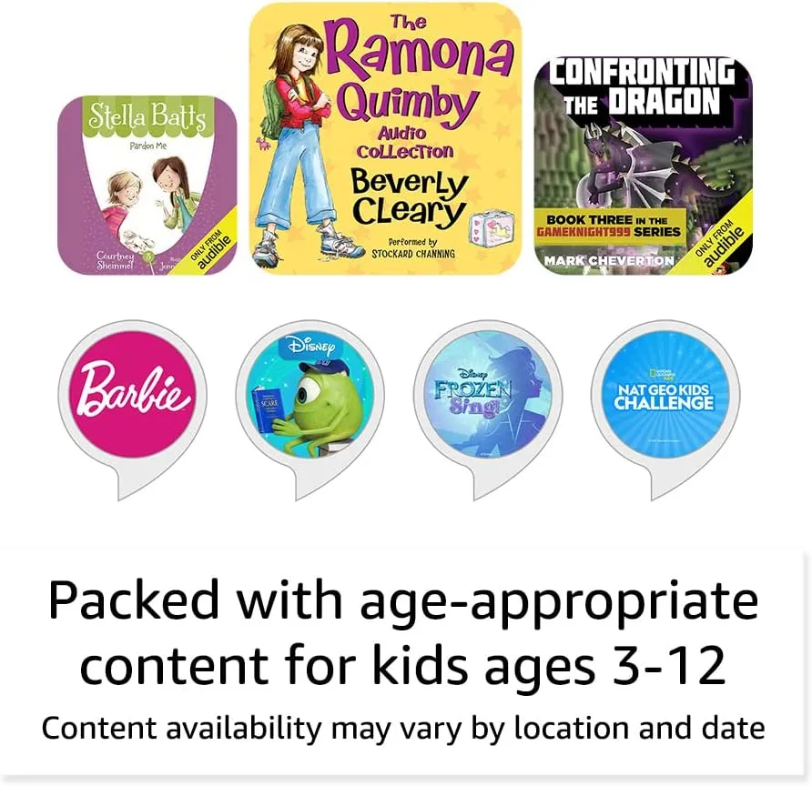 Amazon Echo Dot Kids (newest model), Designed for kids, with parental controls, Includes 1 Year of Amazon Kids , Owl