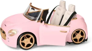 American Girl Truly Me 18-inch Doll Pink Remote-Control Sports Car Playset with Working Doors & Headlights, For Ages 6 