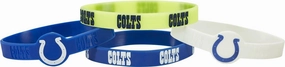 Aminco NFL Indianpolis Colts Silicone Bracelets, 4-Pack