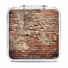 Ancient Worn Brick Wall Switch Game Case Switch Game Holder Cartridge Case Storage 12 Games & 2 Micro Sd Card Slots, Travel Carry Cases, Portable Games Card Storage, Hard Shell, Buckle Closure