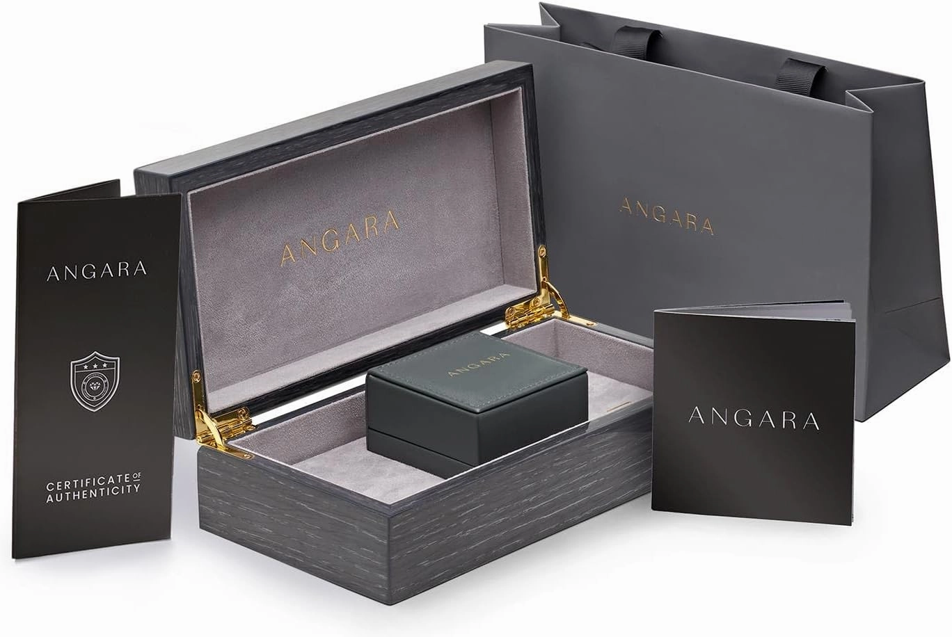 Angara Classic Cushion Lab Grown Emerald and Trapezoid Diamond Three Stone Engagement Ring in 14K Solid Gold/Platinum | May Birthstone, Birthday, Anniversary, Wedding Jewelry Gift for Women