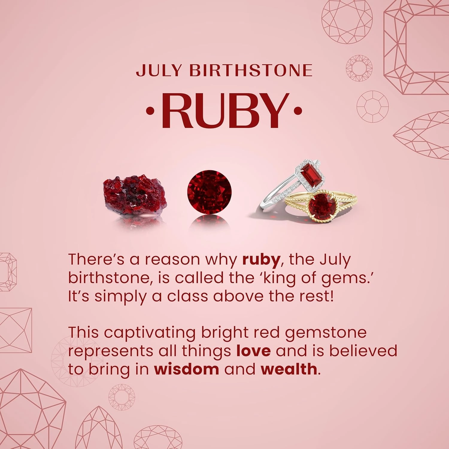 Angara Classic Cushion Lab Grown Ruby and Trapezoid Diamond Three Stone Engagement Ring in 14K Solid Gold/Platinum | July Birthstone, Birthday, Anniversary, Wedding Jewelry Gift for Women