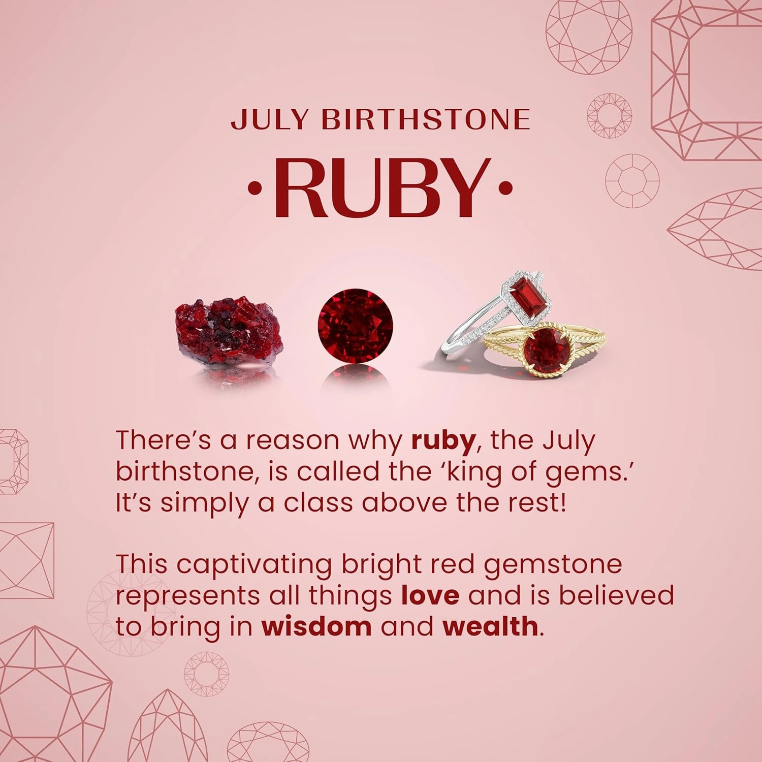 Angara Lab Grown Classic East-West Cushion Rectangular Ruby Side Stone Engagement Ring in 14K Solid Gold/Platinum | July Birthstone, Birthday, Anniversary, Wedding Jewelry Gift for Women