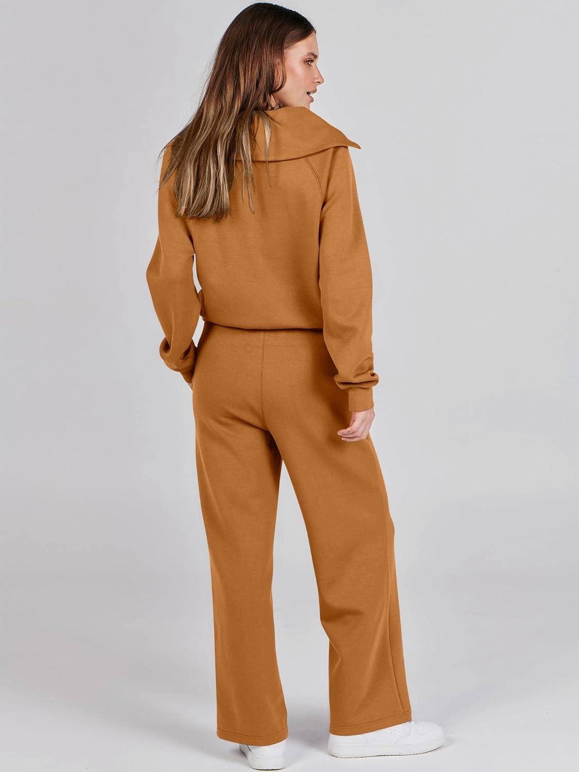 ANRABESS Women 2 Piece Outfits Sweatsuit Oversized Sweatshirt Sweatpants Tracksuit Sweat Lounge Matching Set 2025 Fall Trendy
