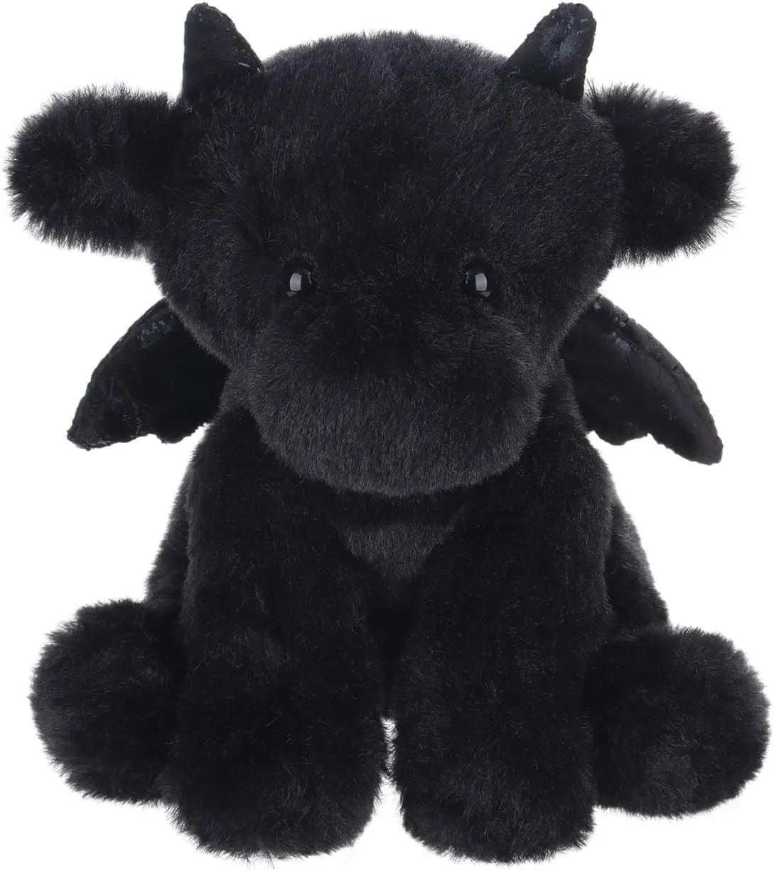 Apricot Lamb Black Dragon Plush Stuffed Animals for Kids, Soft Cute Plush Toys for Baby Girl and Boy, Fluffy Black Dragon Black