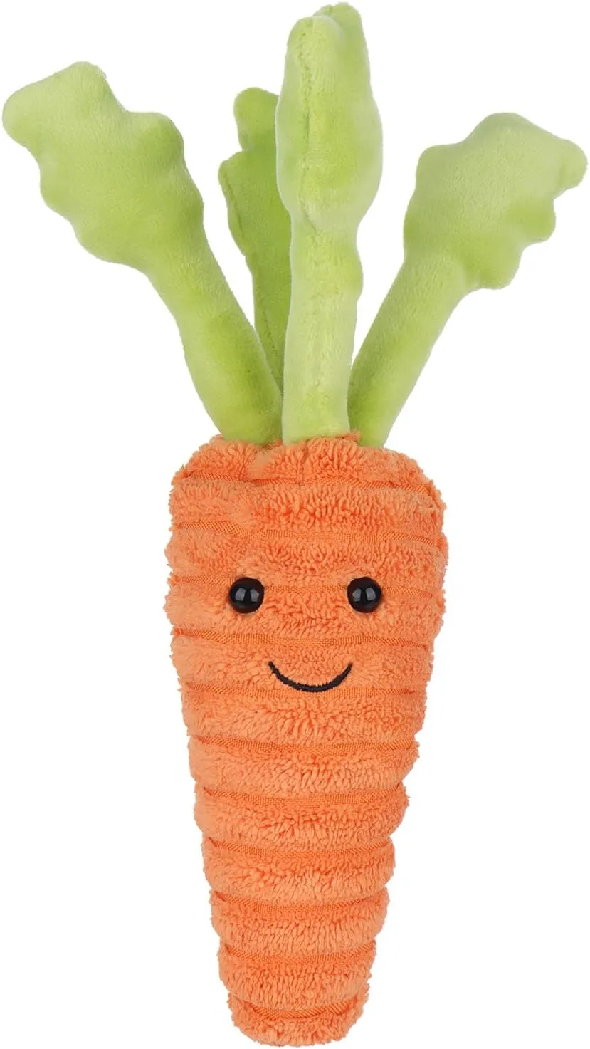 Apricot Lamb Carrot Plush Stuffed Animals for Kids, Soft Cute Plush Toys for Baby Girl and Boy, Fluffy Carrot Orange