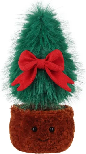 Apricot Lamb Exquisite Christmas Tree Plush Stuffed Animals for Kids, Soft Cute Plush Toys for Baby Girl and Boy, Fluffy Exquisite Christmas Tree Green
