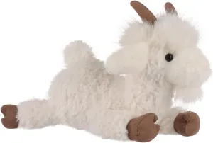 Apricot Lamb Lazy Goat Plush Stuffed Animals for Kids, Soft Cute Sheep Plush Toys for Baby Girl and Boy, Fluffy Lazy Goat White 9.9 Inches