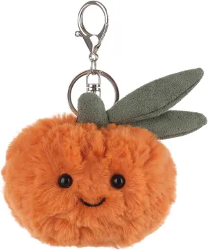 Apricot Lamb Orange Cute Keychain, Soft Stuffed Plush Keychain Toys for Kids’ Backpack, Purse