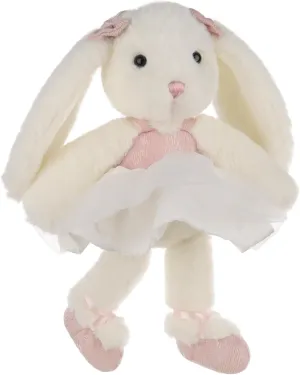 Apricot Lamb Pink Ballet Rabbit Plush Stuffed Animals for Kids, Soft Cute Rabbit Plush Toys for Baby Girl and Boy, Fluffy Pink Ballet Rabbit White 7.5 Inches
