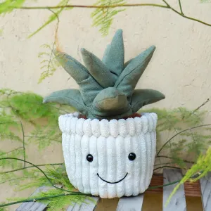 Apricot Lamb Potted Aloe Plant Stuffed Animals for Kids, Soft Cute Plush Toys for Baby Girl and Boy, 7.1 Inches