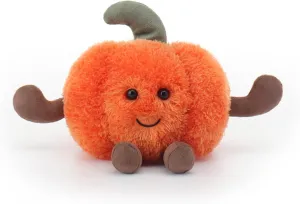 Apricot Lamb Velvet Happy Pumpkin Stuffed Animals for Kids, Soft Cute Plush Toys for Baby Girl and Boy, 4.5 Inches
