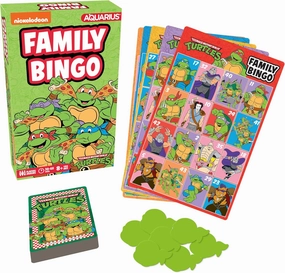 AQUARIUS Teenage Mutant Ninja Turtles Bingo Game - Fun Family Party Game for Kids, Teens and Adults - Entertaining Family Game Night Gift - Officially Licensed TMNT Merchandise - Ages 6 and Up