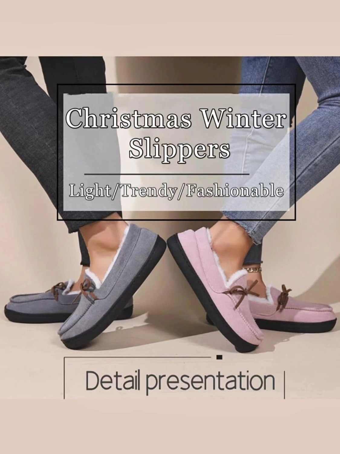 AuraGlor Unisex Moccasin Slippers for Women & Men – Cozy Faux Fur Lining, Memory Foam House Shoes, Non-Slip Rubber Sole, Classic Suede-Style Loafers for Indoor & Outdoor