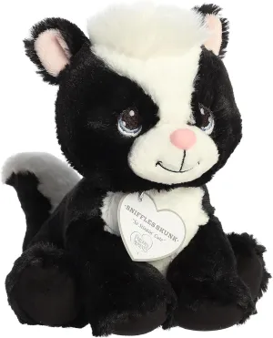 Aurora® Adorable Precious Moments™ Sniffles Skunk Stuffed Animal - Heartwarming Toy for Comforting Children - for Sentimental Gifts, Birthdays, and Adults - Black 8.5 Inches