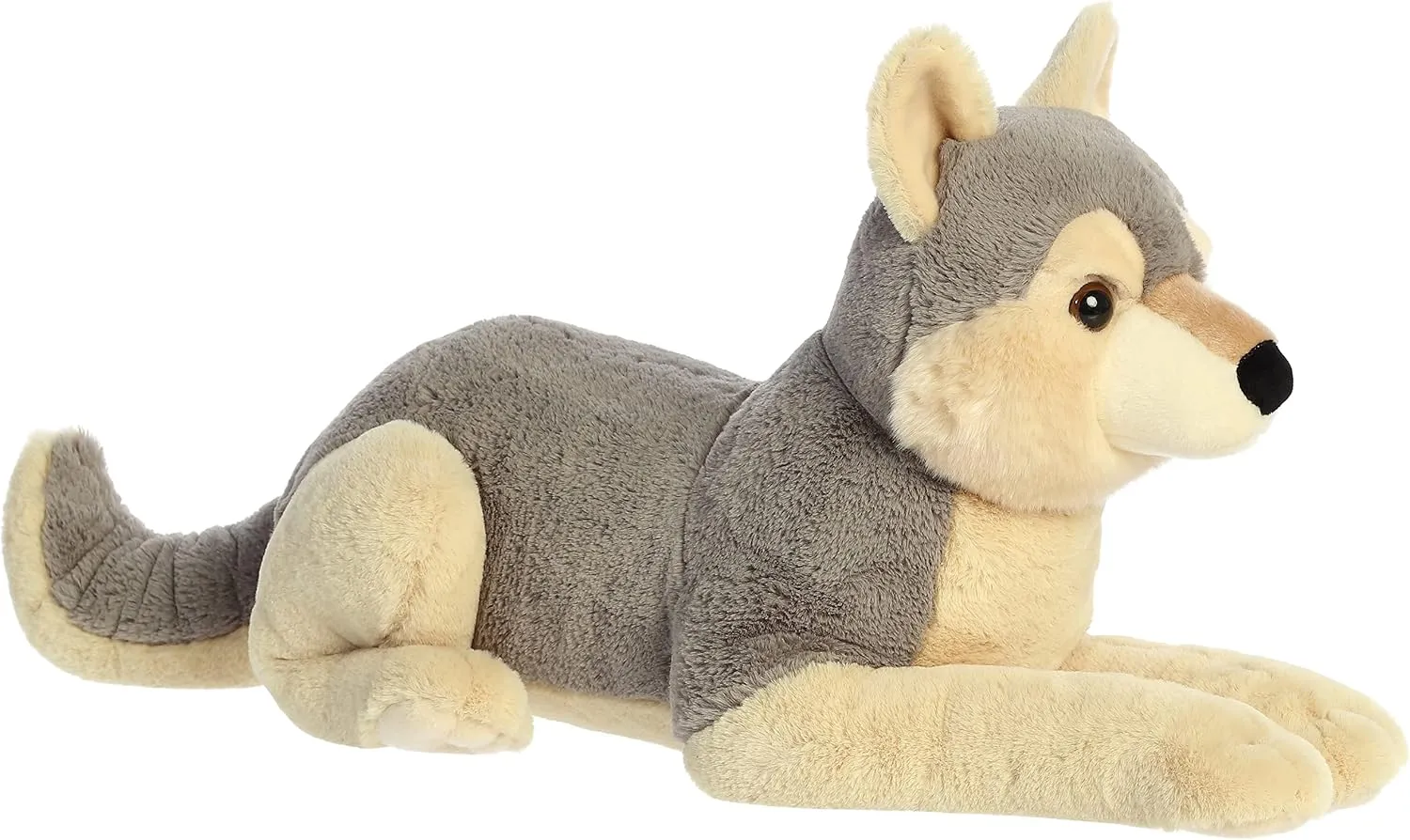 Aurora® Adorable Super Flopsie™ Wolf Stuffed Animal - Playful Ease - Timeless Companions - Gray 25 Inches