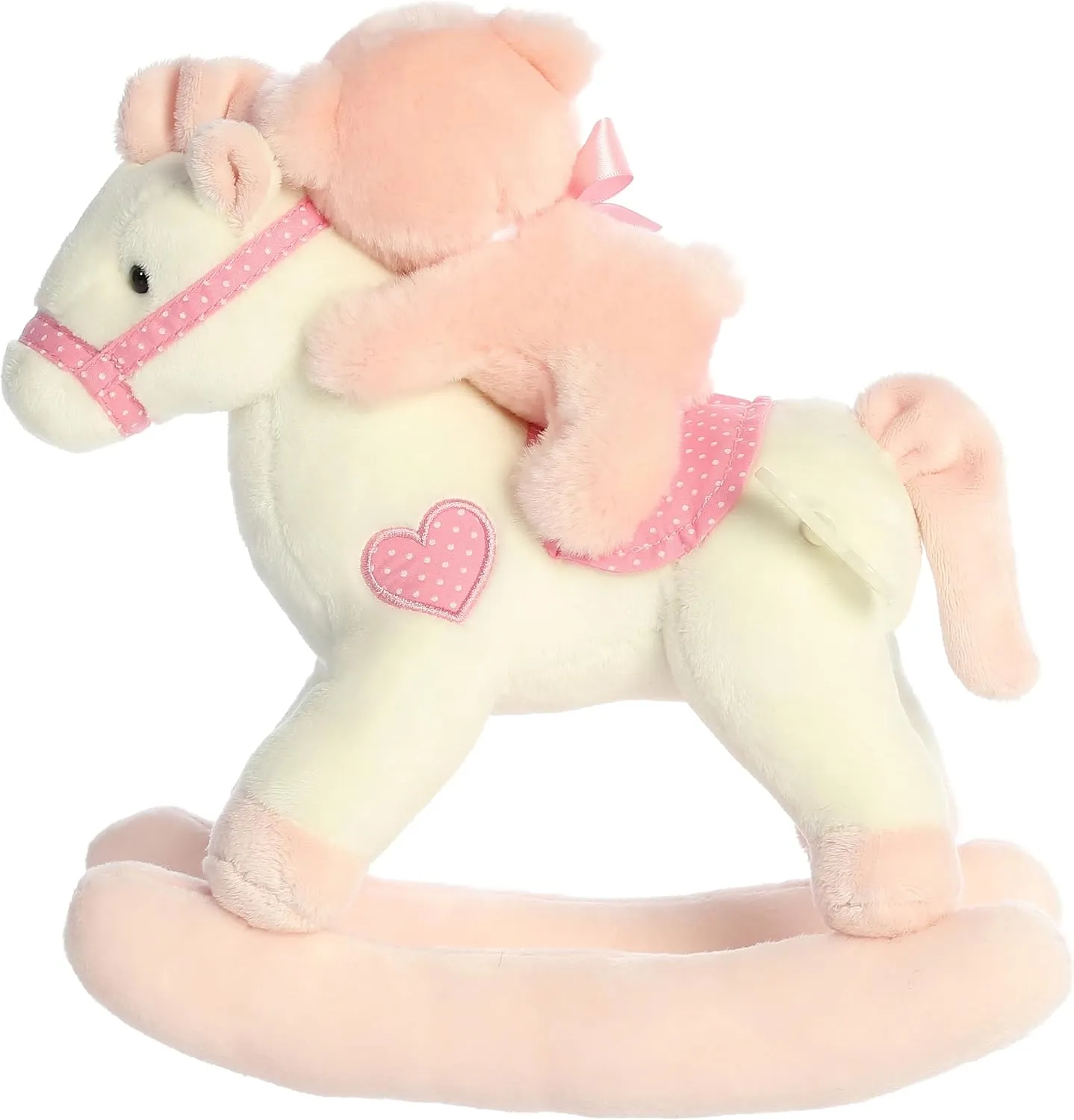 Aurora® Melodious Musicals! Baby Girl Rocking Horse™ Baby Stuffed Animal - Musical Entertainment - Engaging Play - Pink 12 Inches