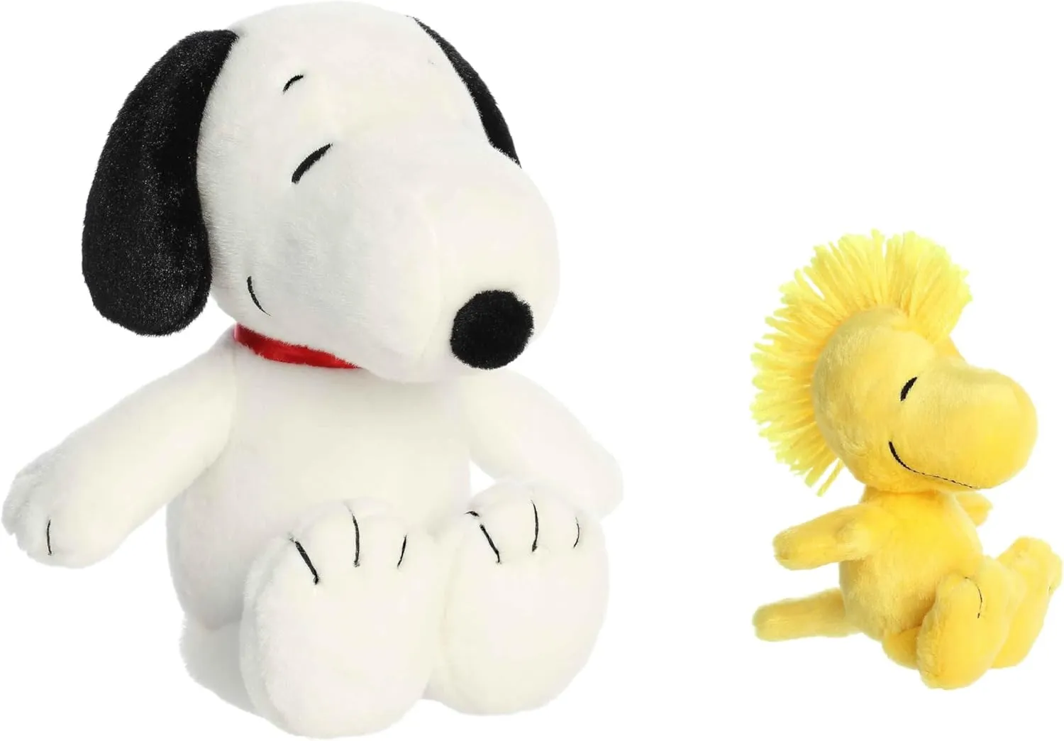 Aurora Peanuts Floppy Legs Plush Bundle, 12" Snoopy and 6.5" Woodstock