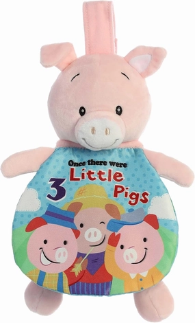 Aurora® Educational Story Pals™ 3 Little Pigs Baby Stuffed Animal - Bedtime Soft Book - Sensory Development - Multicolor 9 Inches