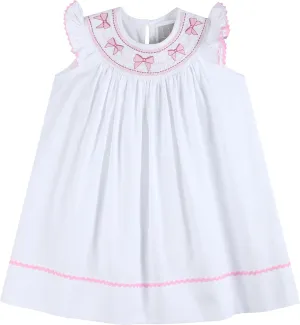 Baby and Girls Smocked Easter Bunny Bishop Dress