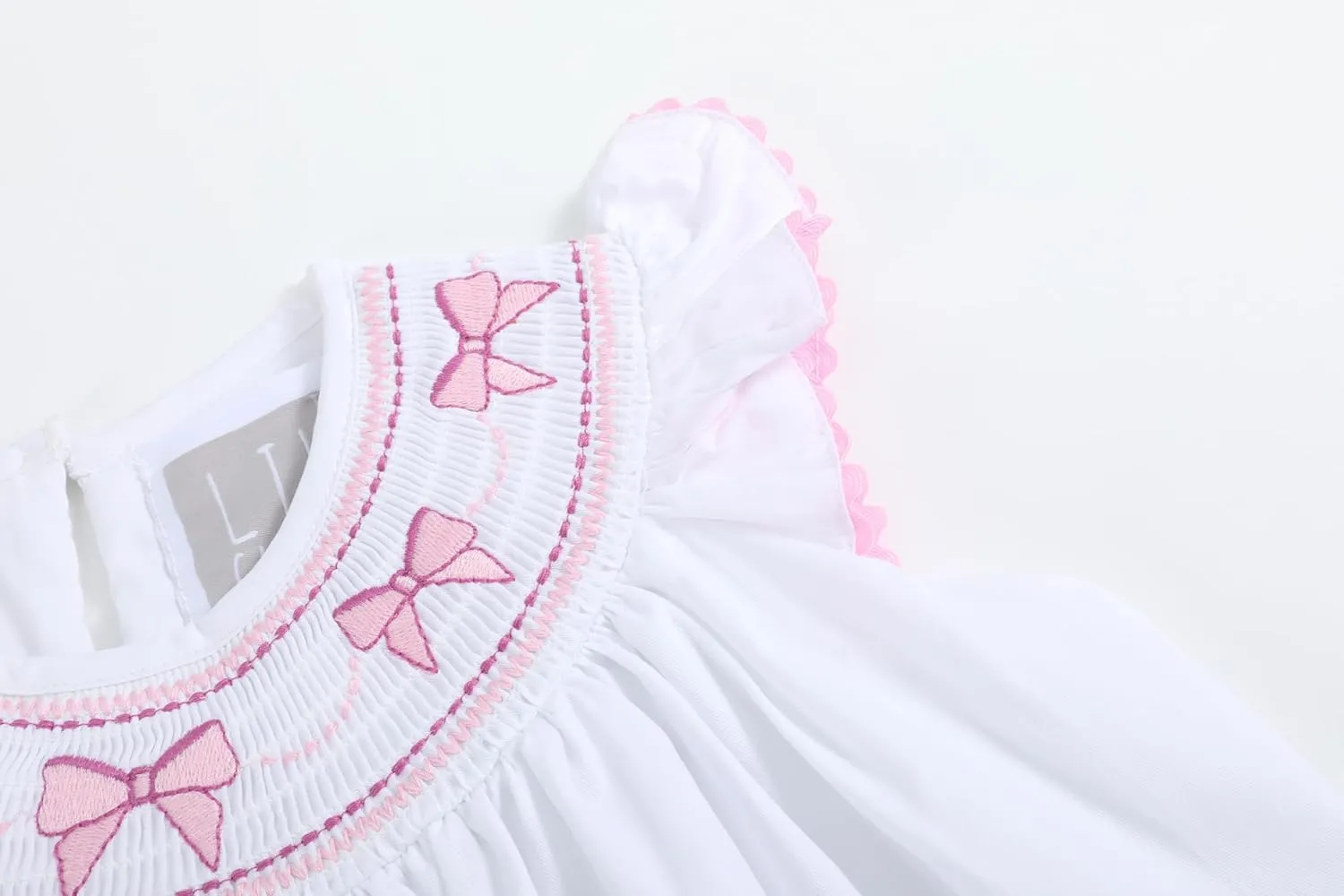 Baby and Girls Smocked Easter Bunny Bishop Dress
