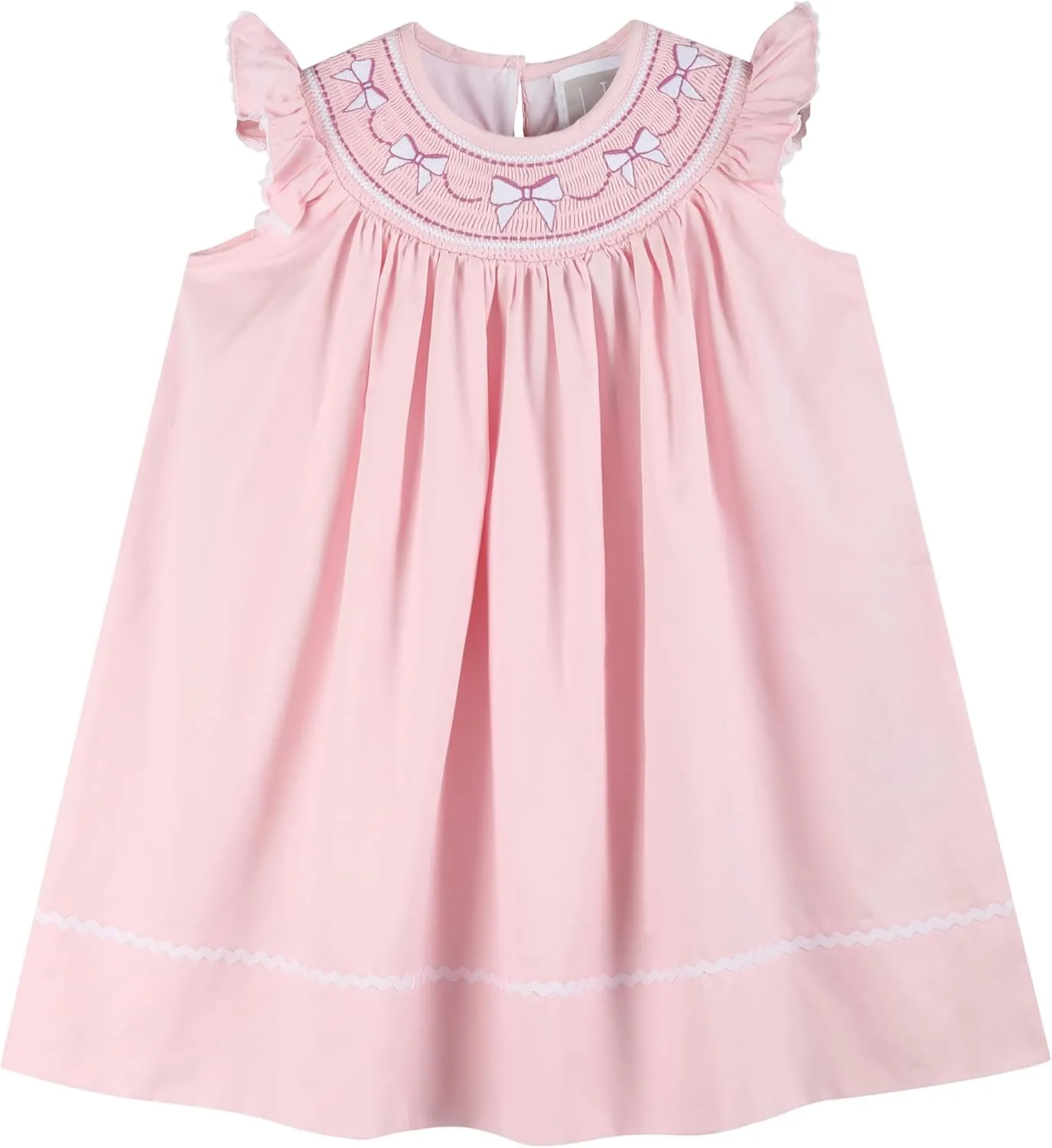 Baby and Girls Smocked Easter Bunny Bishop Dress