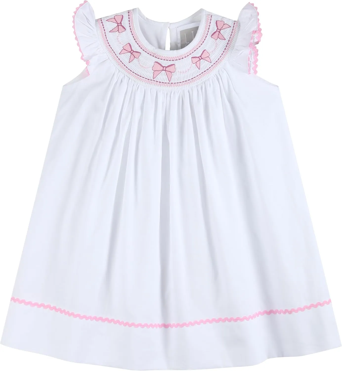 Baby and Girls Smocked Easter Bunny Bishop Dress