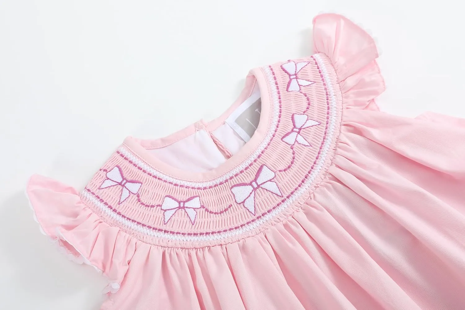 Baby and Girls Smocked Easter Bunny Bishop Dress