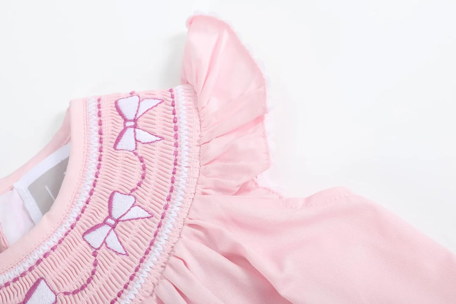 Baby and Girls Smocked Easter Bunny Bishop Dress
