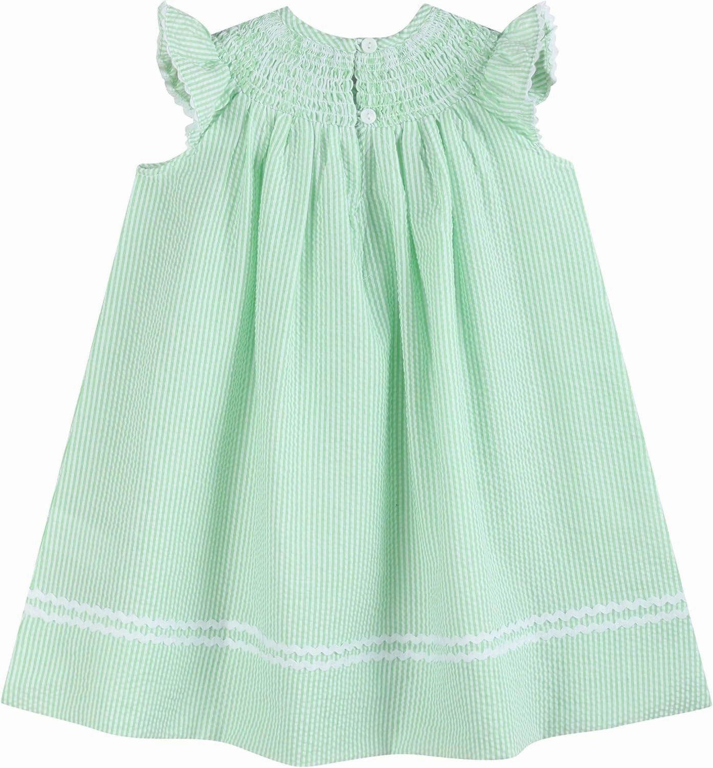 Baby and Girls Smocked Easter Bunny Bishop Dress