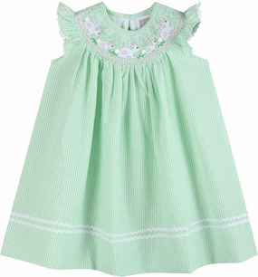Baby and Girls Smocked Easter Bunny Bishop Dress