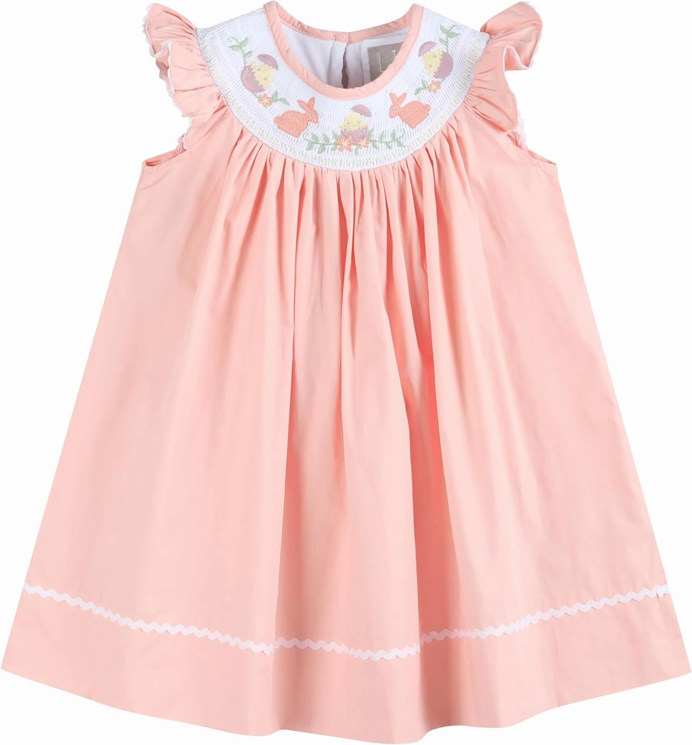 Baby and Girls Smocked Easter Bunny Bishop Dress