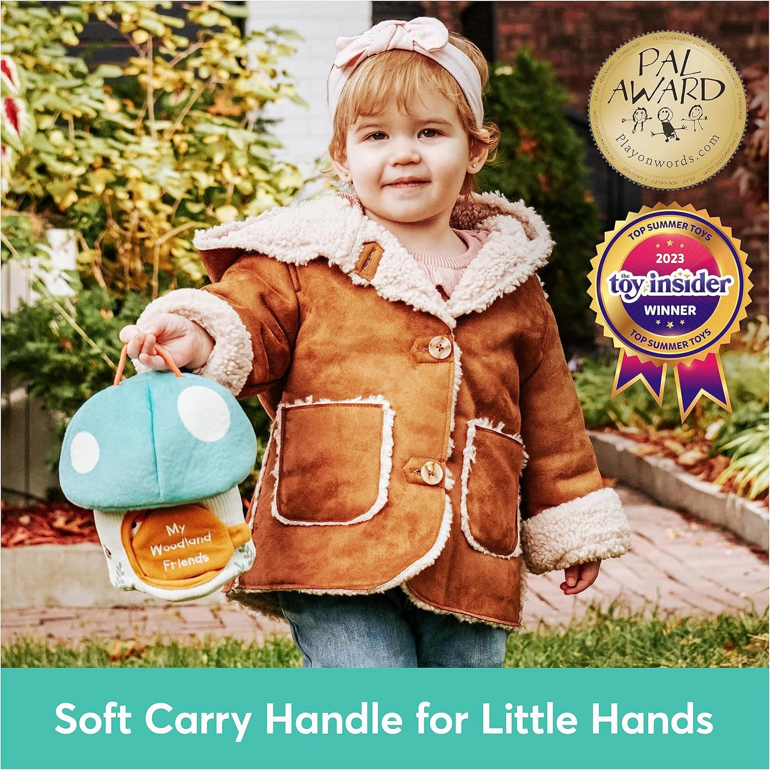 Baby GUND Play Soft My Woodland Friends 5-Piece Plush Playset with Rattle, Squeaker & Crinkle Plush Toys, Sensory Toy for Babies & Newborns, 7.5”