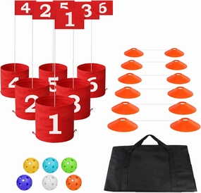 Backyard Golf Game, 6 Holes Golf Yard Game Set, Golf Practice Game Course for Family Adults and Kids Play Indoor Outdoor Golf Game for Beach, Lawn, Yard, Park