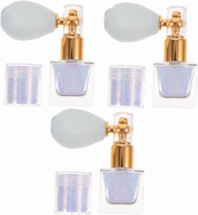 Balacoo 3 Sets Glitter Spray for Body Makeup Glitter Hair Spray for Women Sparkling Highlighter for Events Occasions