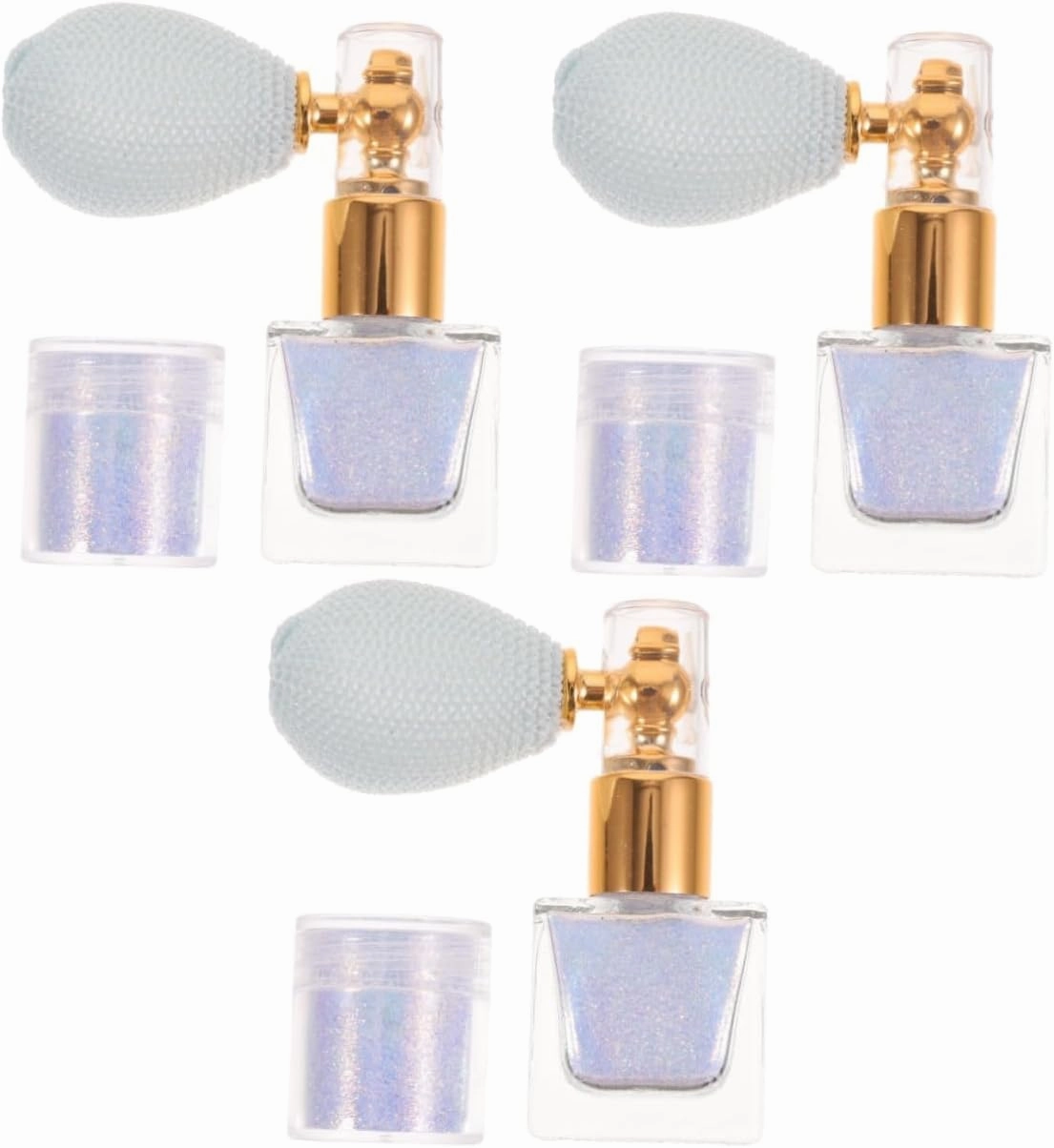 Balacoo 3 Sets Glitter Spray for Body Makeup Glitter Hair Spray for Women Sparkling Highlighter for Events Occasions