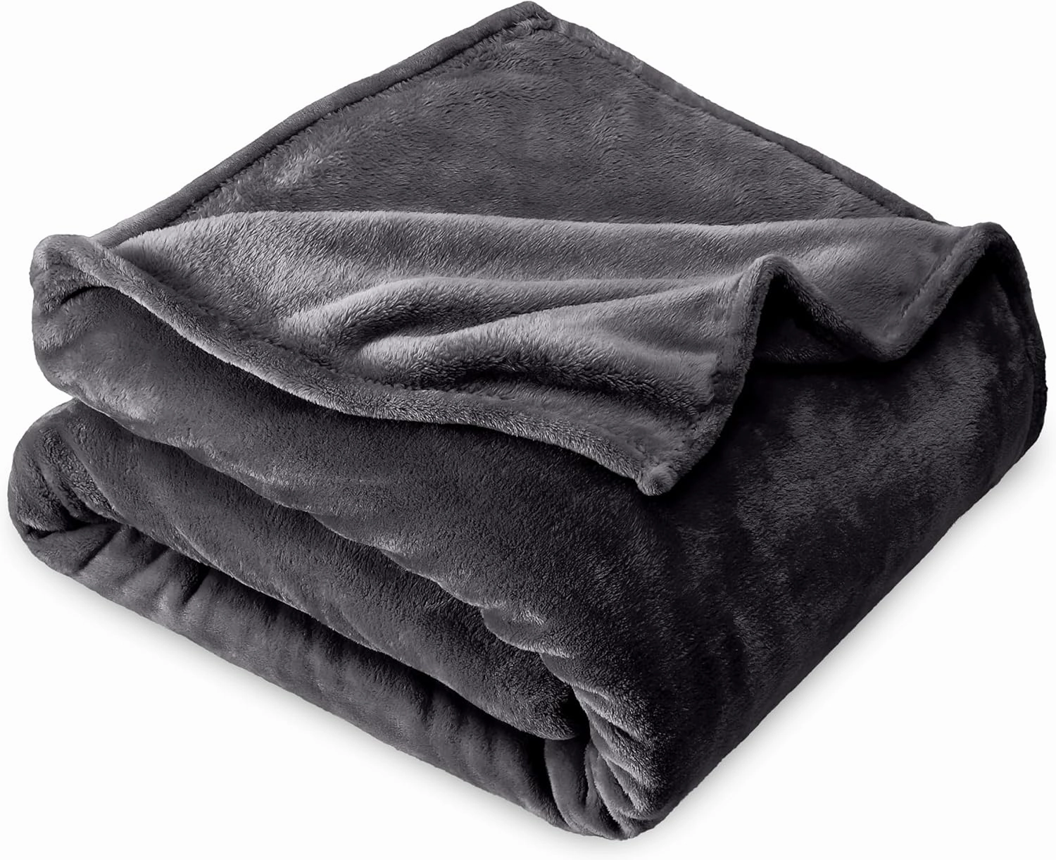 Bare Home Fleece Blanket - Extra Long - Coronet Blue - Throw for Bed, Sofa, Couch, Movie Night, Camping, and Travel - Microplush - Ultra Soft Warm Blanket (Twin/Twin XL, Forged Iron Grey)