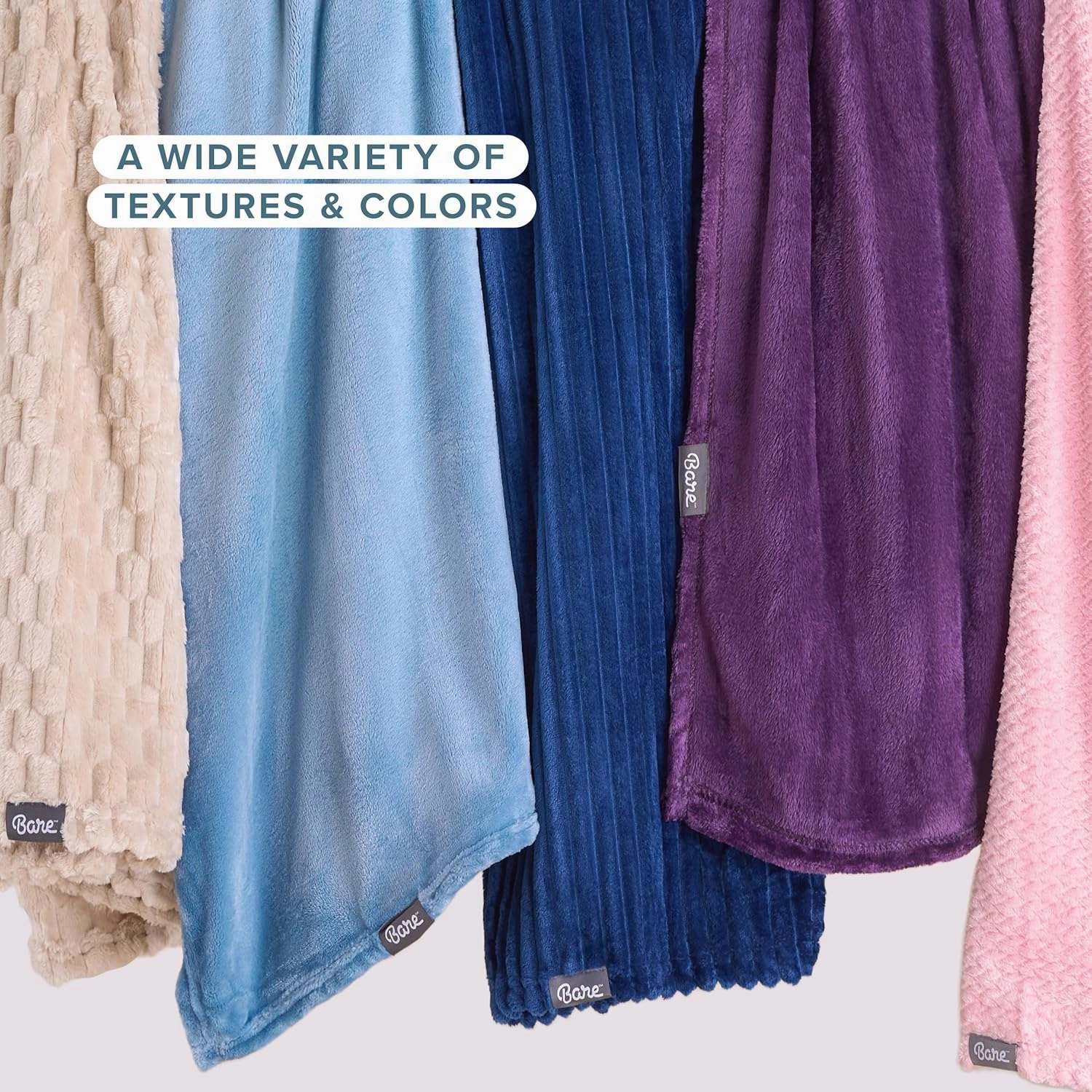 Bare Home Fleece Blanket - Extra Long - Vanilla - Lightweight Throw for Bed, Sofa, Couch, Movie Night, Camping, and Travel - Microplush - Cabin Blanket (Twin/Twin XL, Vanilla)