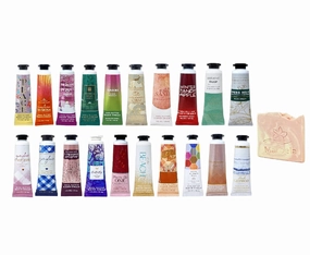 Bath & Body Works 5 Pack Assorted Hand Cream Set with a Himalayan Salts Springs Sample Soap