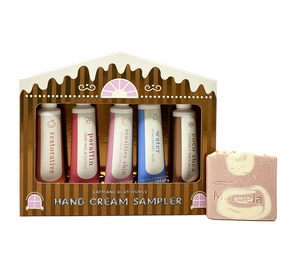 Bath & Body Works Hand Cream Sampler Gift Box Set with a Himalayan Salts Springs Sample Soap - Set of 5 Hand Creams