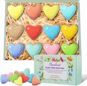 Bath Bombs for Women, 12 Pcs XXL Organic Natural Bubble Bathbombs for Girlfriend, Her, Girls, Mothers Day Gifts for Wife, Shea & Coco Butter for Dry Skin Moisturize, SPA Relaxing, Birthday Gift Ideas