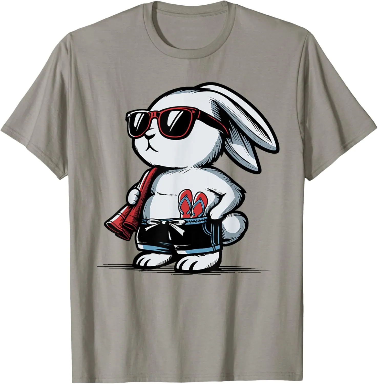 Beach Rabbit Bunny Beach-Goer Summer T-Shirt