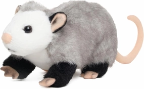 Bearington Collection Harry Plush Opossum Stuffed Animal, 9 Inch