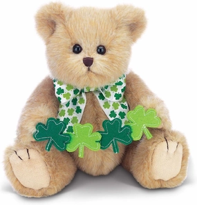 Bearington Conner Clovers Irish Plush Stuffed Animal Teddy Bear, Great Saint Patrick's Day Gift Idea, 10"