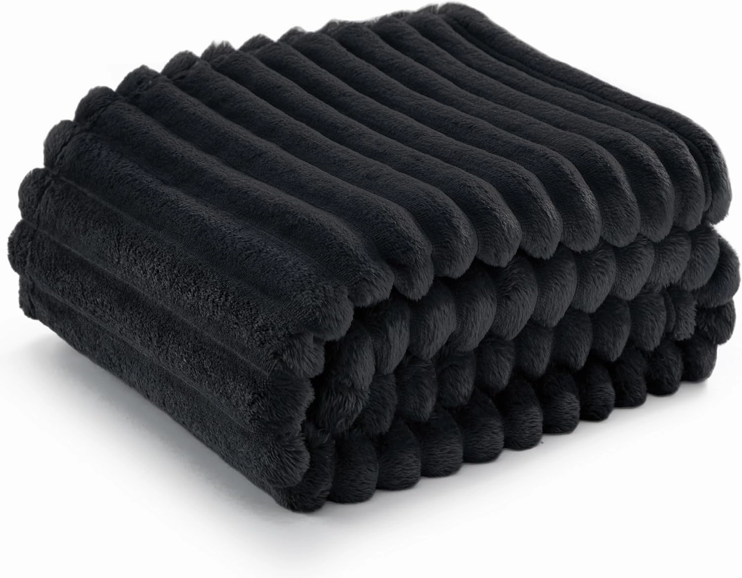 Bedsure Black Throw Blanket for Couch - GentleSoft Cozy Soft Blankets for Women, Cute Small Fleece Throws for Girls, 50x60 Inches