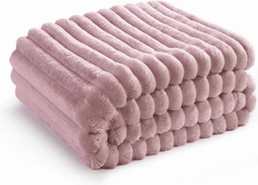 Bedsure Pink Fleece Blanket for Couch - GentleSoft Cozy Soft Blankets for Women, Cute Small Throws for Girls, Pink Decor Gifts for Home Room Office, 50x60 Inches