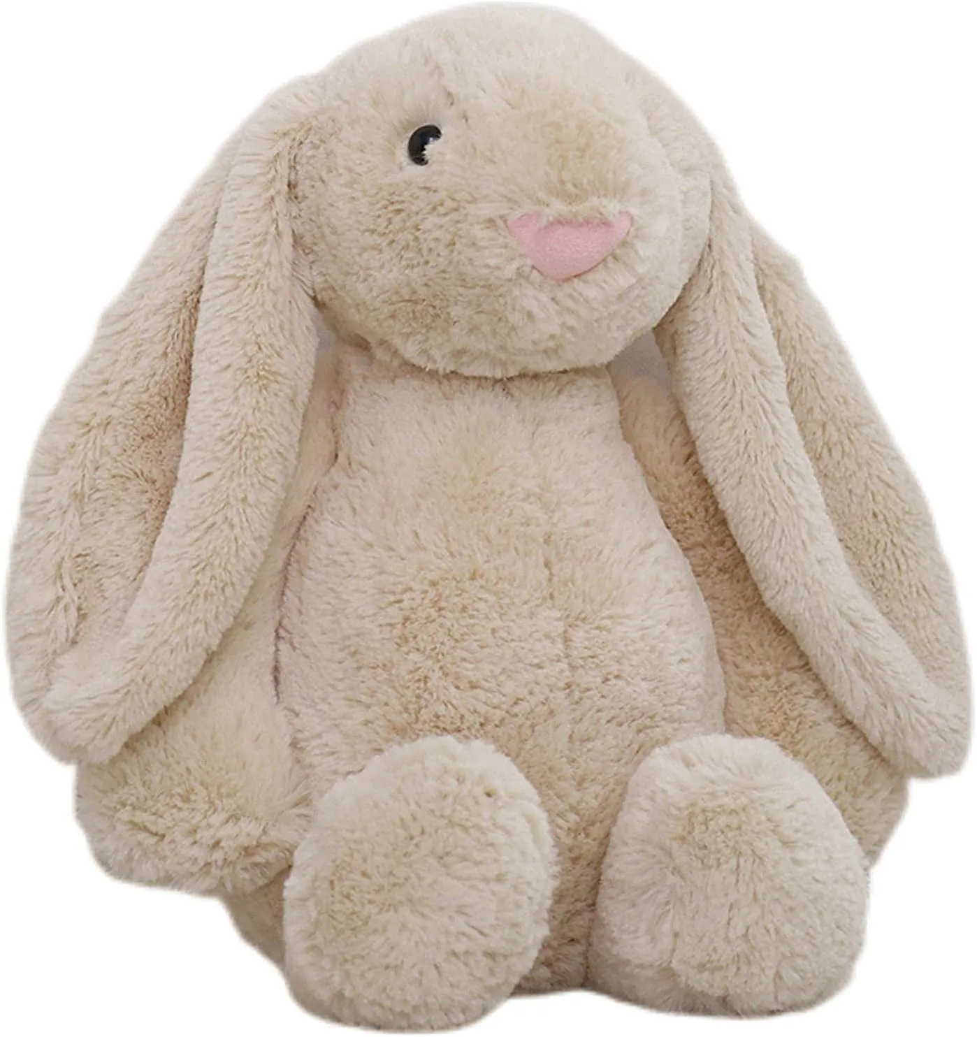 Beige Stuffed Animal Bunny Rabbit - Adorable Plush Companion for Cuddles & Playtime. Soft & Huggable with Lifelike Features. Ideal Gift for Kids & Rabbit Lovers (Bonnie Rabbit-Beige 15.8 inch)