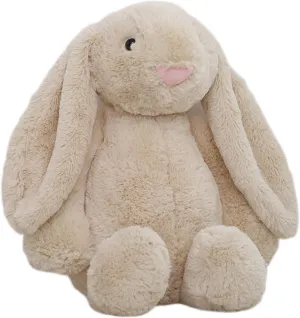 Beige Stuffed Animal Bunny Rabbit - Adorable Plush Companion for Cuddles & Playtime. Soft & Huggable with Lifelike Features. Ideal Gift for Kids & Rabbit Lovers (Bonnie Rabbit-Beige 15.8 inch)