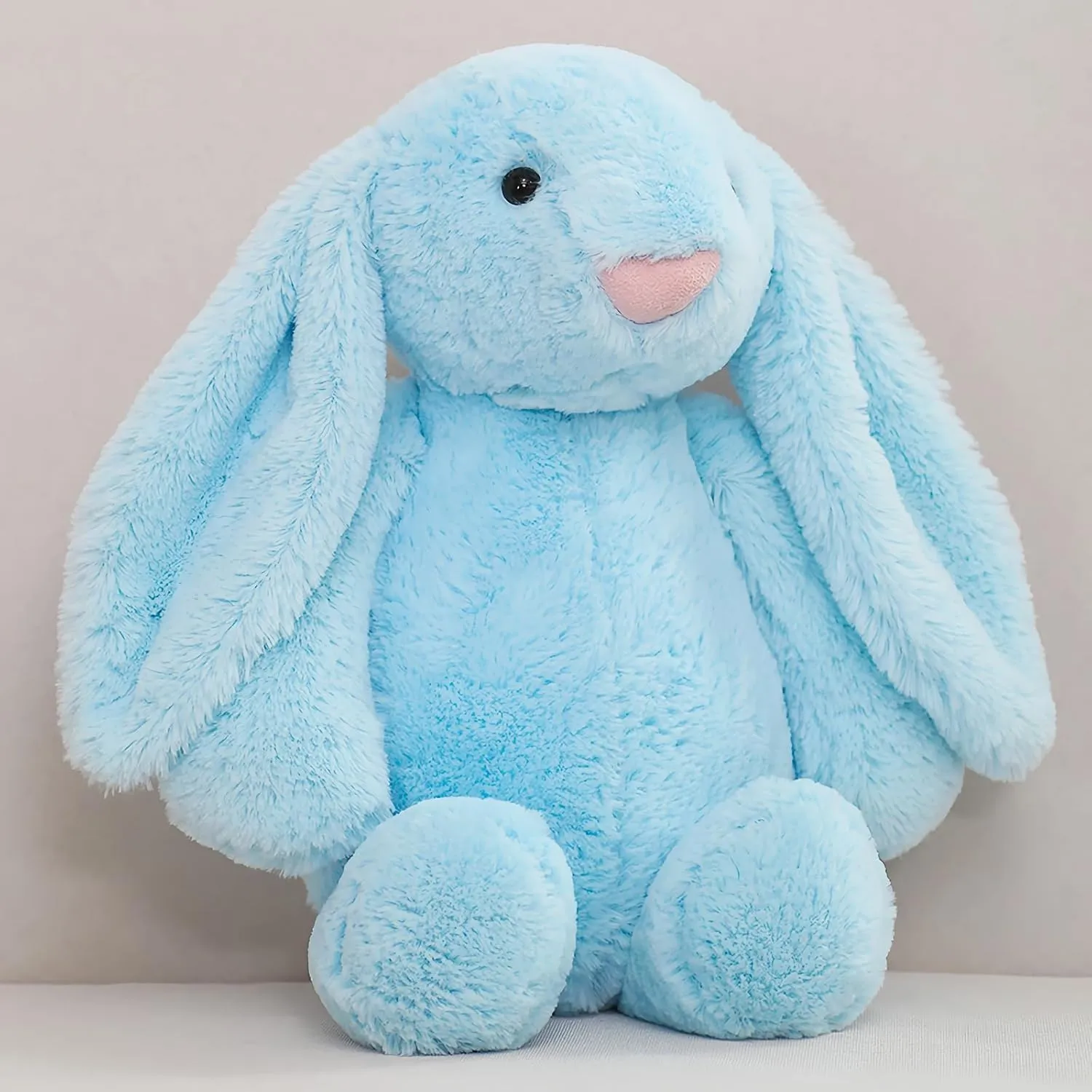 Beige Stuffed Animal Bunny Rabbit - Adorable Plush Companion for Cuddles & Playtime. Soft & Huggable with Lifelike Features. Ideal Gift for Kids & Rabbit Lovers (Bonnie Rabbit-Beige 15.8 inch)